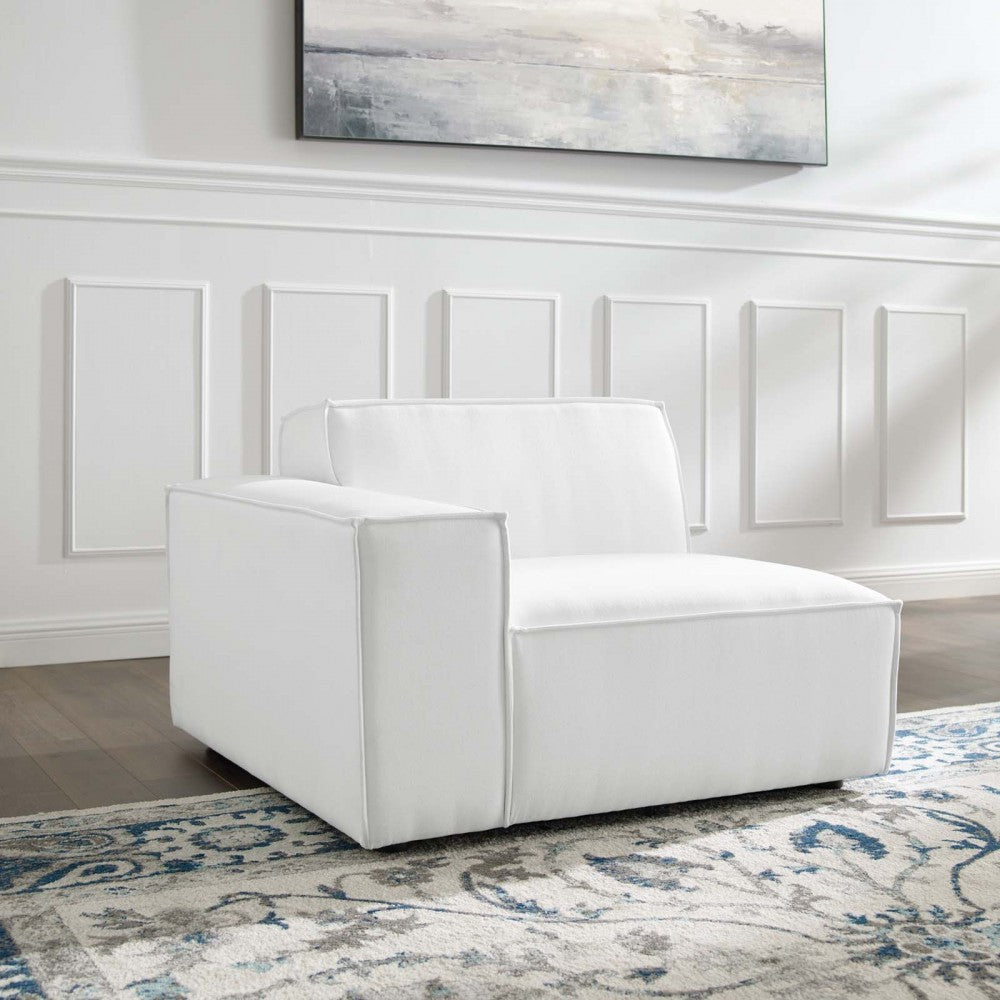 Restore Left-Arm Sectional Sofa Chair, White