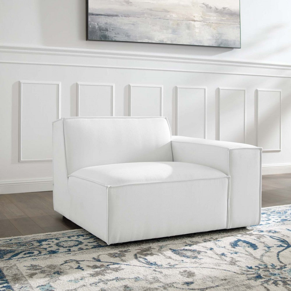 Restore Right-Arm Sectional Sofa Chair, White
