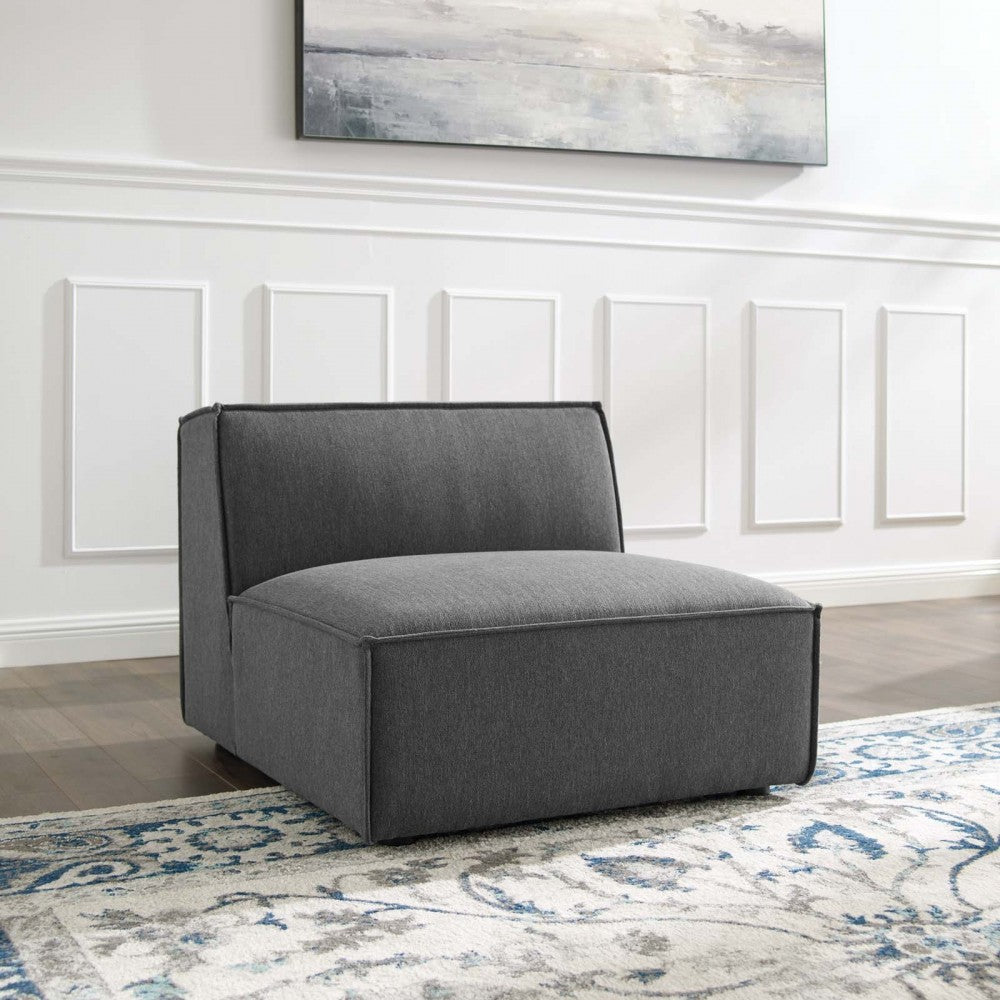 Restore Sectional Sofa Armless Chair, Charcoal