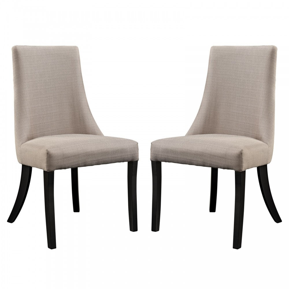 Reverie Dining Side Chair Set of 2, Beige