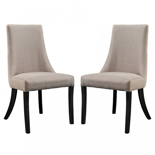Reverie Dining Side Chair Set of 2, Beige