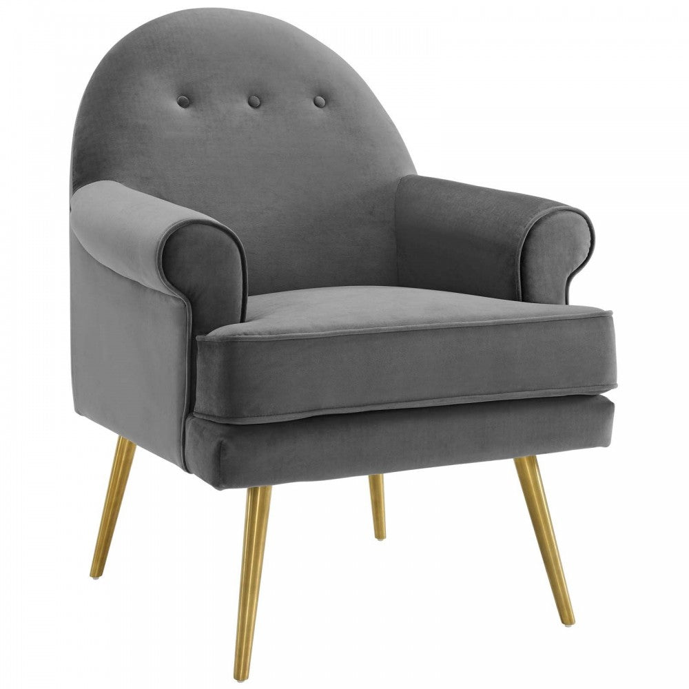 Revive Armchair Performance Velvet Set of 2, Gray