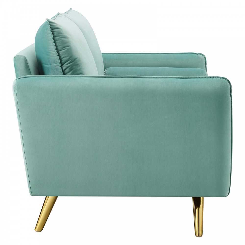 Revive Performance Velvet Loveseat, Mint