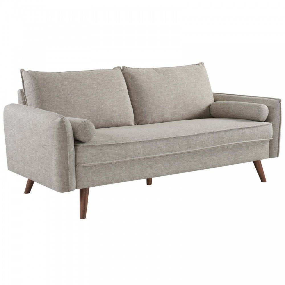 Revive Upholstered Fabric Sofa and Loveseat Set, Beige