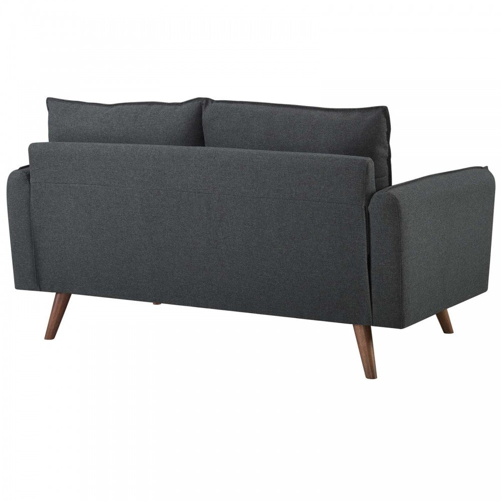 Revive Upholstered Fabric Sofa and Loveseat Set, Gray