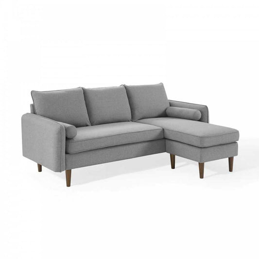 Revive Upholstered Right or Left Sectional Sofa, Light Gray