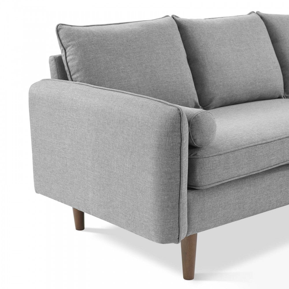 Revive Upholstered Right or Left Sectional Sofa, Light Gray