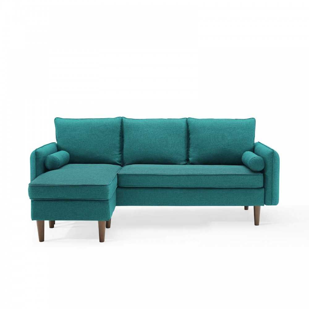 Revive Upholstered Right or Left Sectional Sofa, Teal