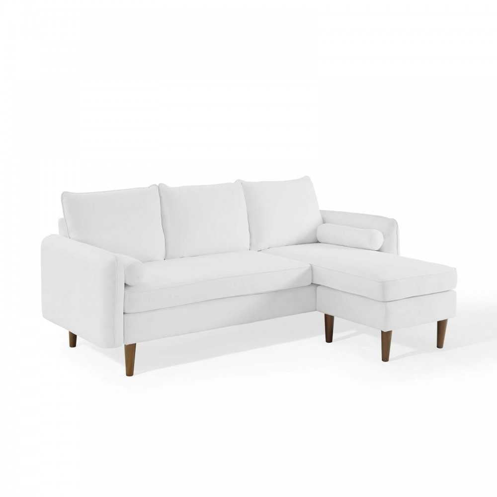Revive Upholstered Right or Left Sectional Sofa, White