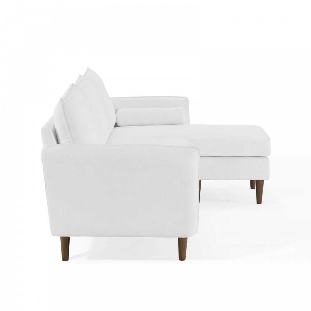Revive Upholstered Right or Left Sectional Sofa, White