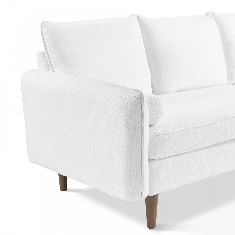 Revive Upholstered Right or Left Sectional Sofa, White
