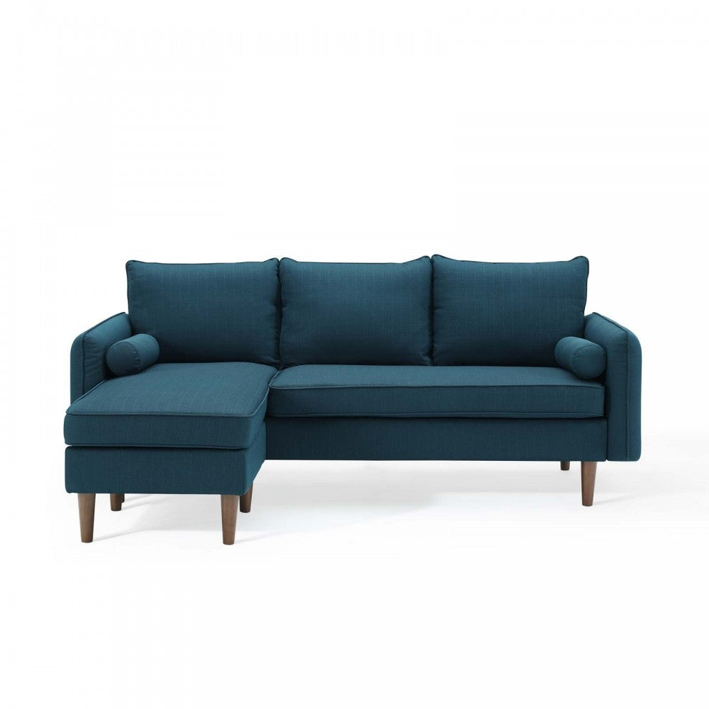 Revive Upholstered Right or Left Sectional Sofa, Azure