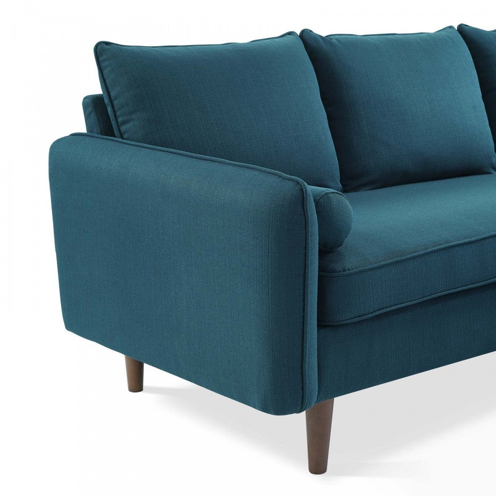 Revive Upholstered Right or Left Sectional Sofa, Azure