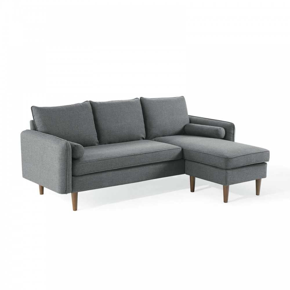 Revive Upholstered Right or Left Sectional Sofa, Gray