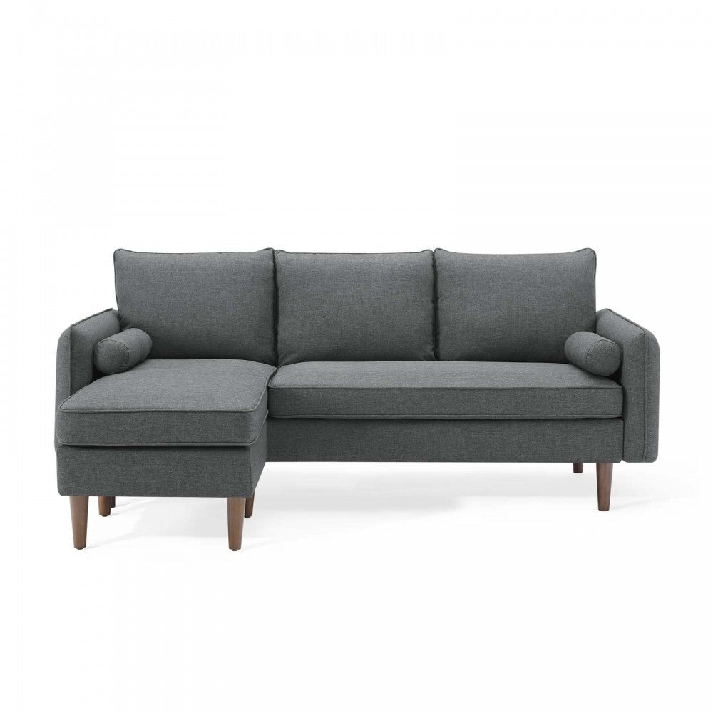 Revive Upholstered Right or Left Sectional Sofa, Gray