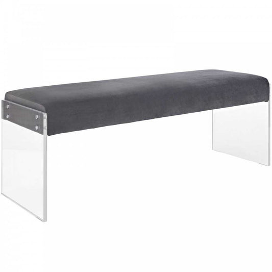 Roam Performance Velvet Bench, Gray