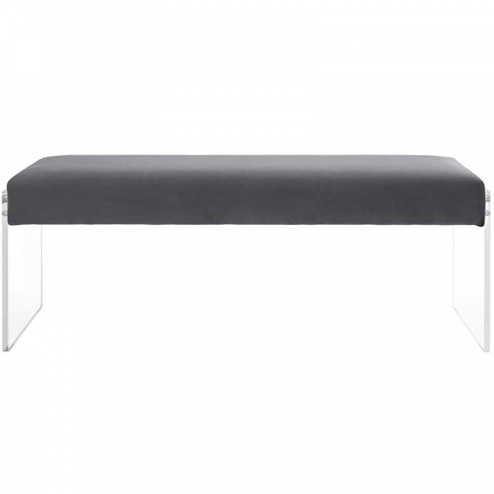 Roam Performance Velvet Bench, Gray