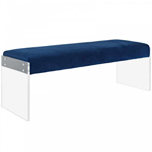 Roam Performance Velvet Bench, Navy
