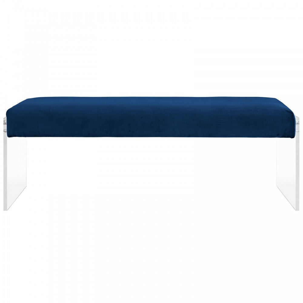 Roam Performance Velvet Bench, Navy