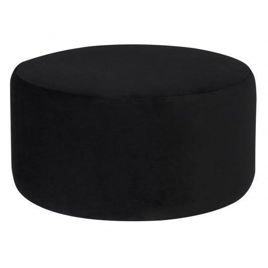 Robbie Black Fabric Sofa Ottoman