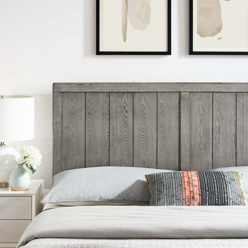 Robbie Full Wood Headboard, Gray