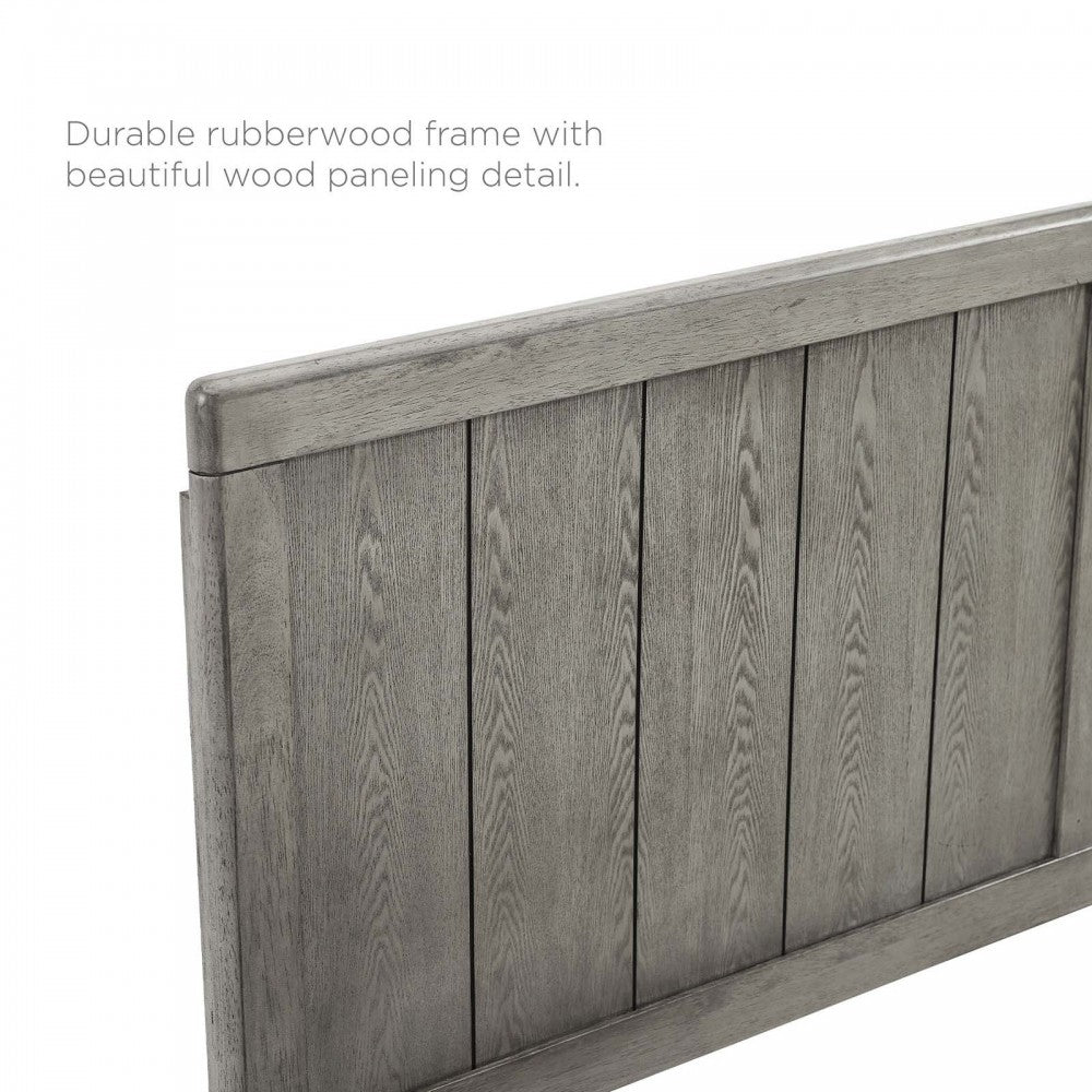 Robbie Full Wood Headboard, Gray