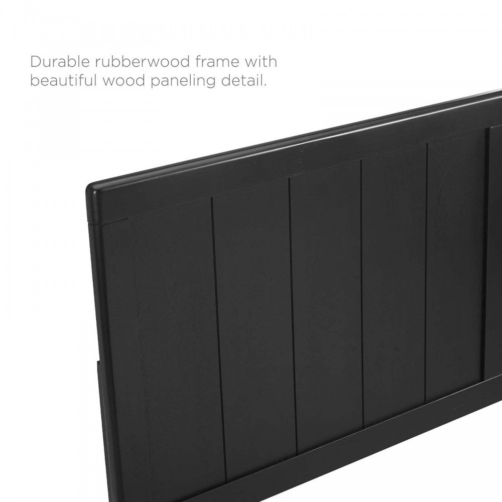 Robbie Full Wood Headboard, Black