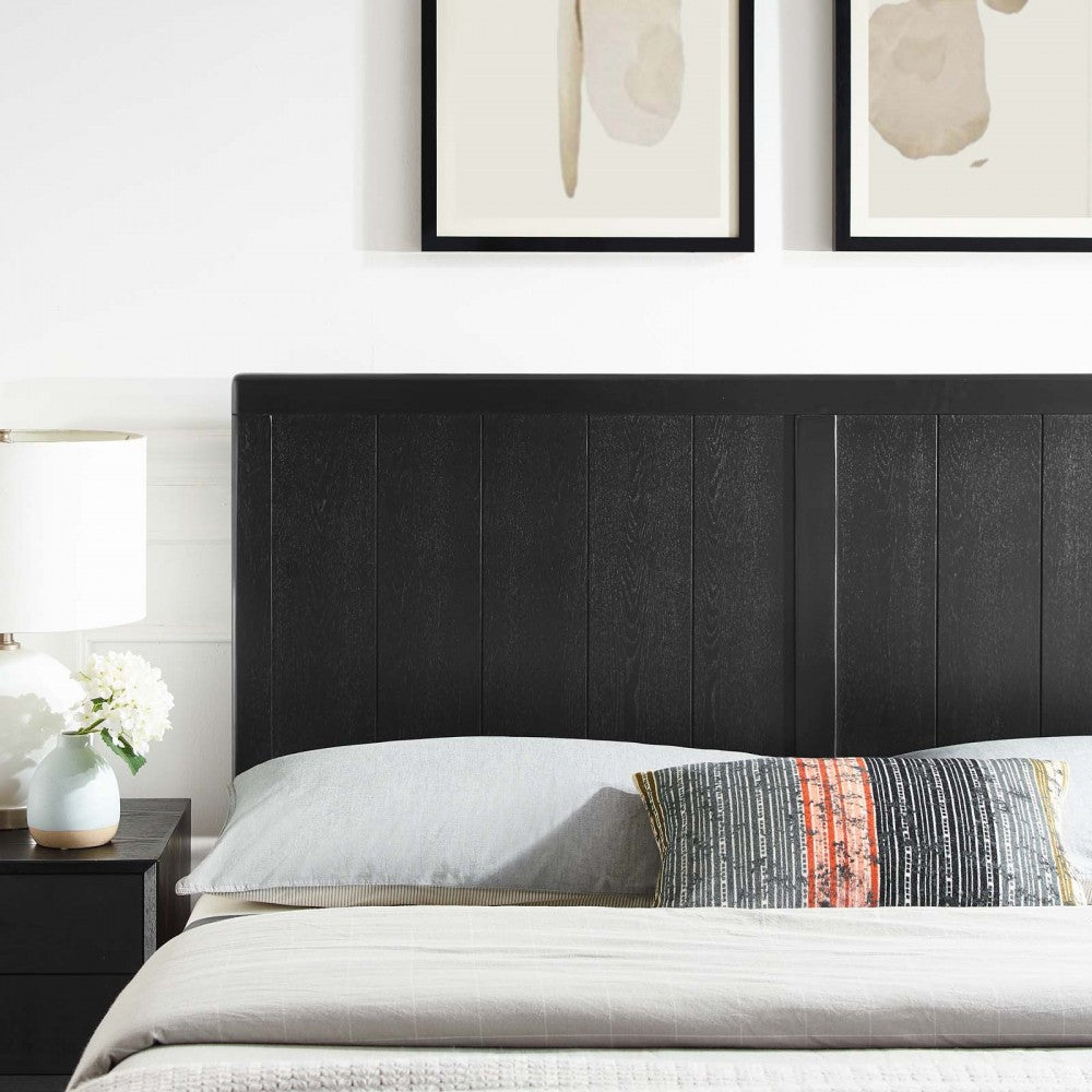 Robbie Full Wood Headboard, Black