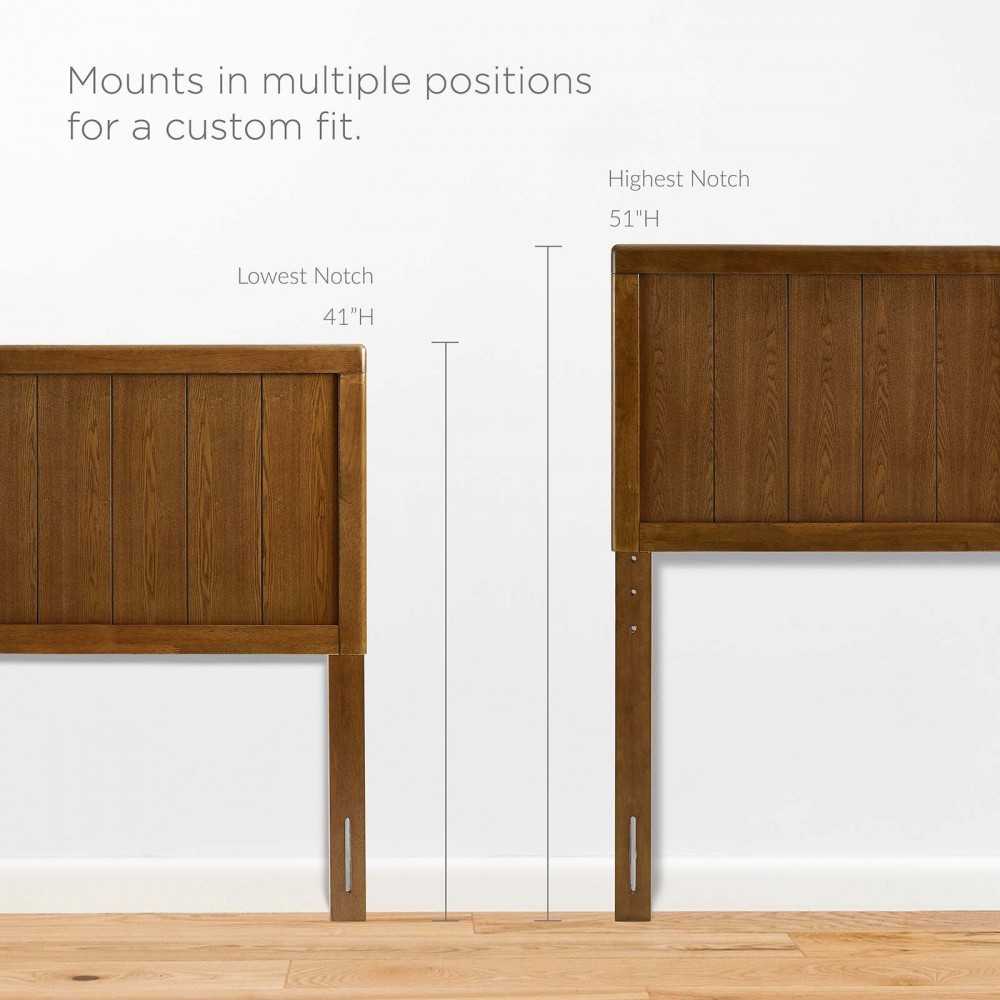 Robbie Twin Wood Headboard, Walnut