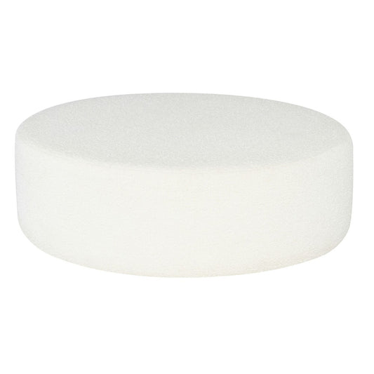 Roberta Buttermilk Boucle Fabric Sofa Ottoman