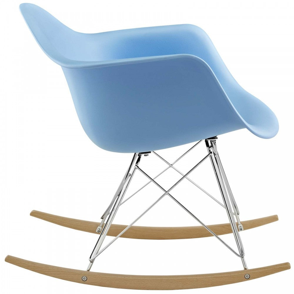 Rocker Plastic Lounge Chair, Blue
