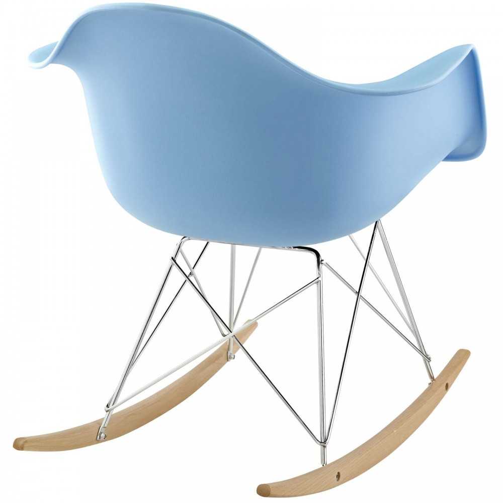 Rocker Plastic Lounge Chair, Blue