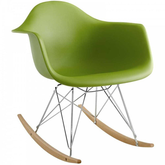 Rocker Plastic Lounge Chair, Green
