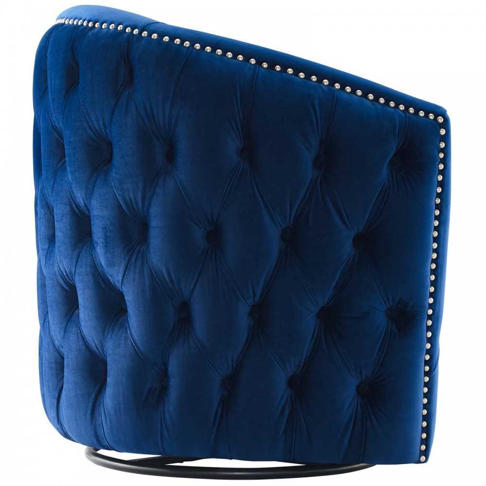 Rogue Armchair Performance Velvet Set of 2, Navy