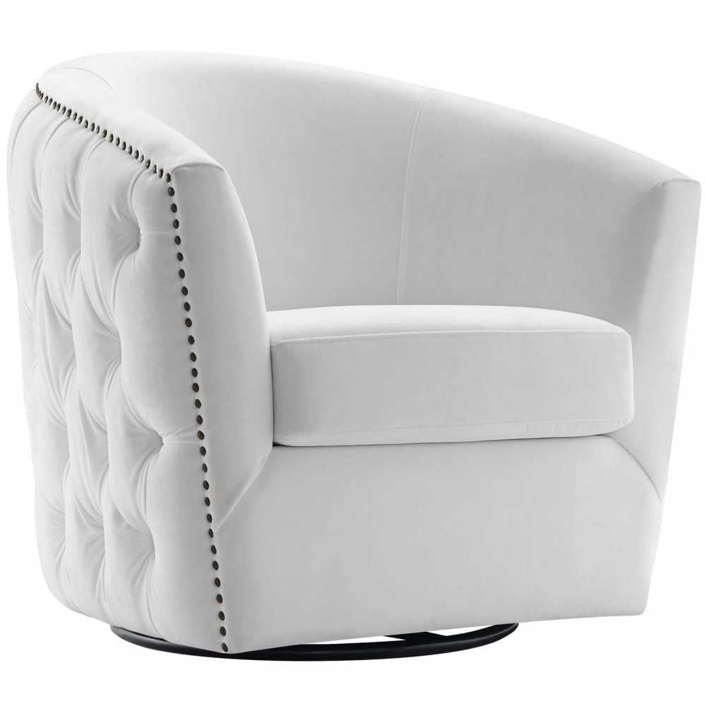 Rogue Armchair Performance Velvet Set of 2, White