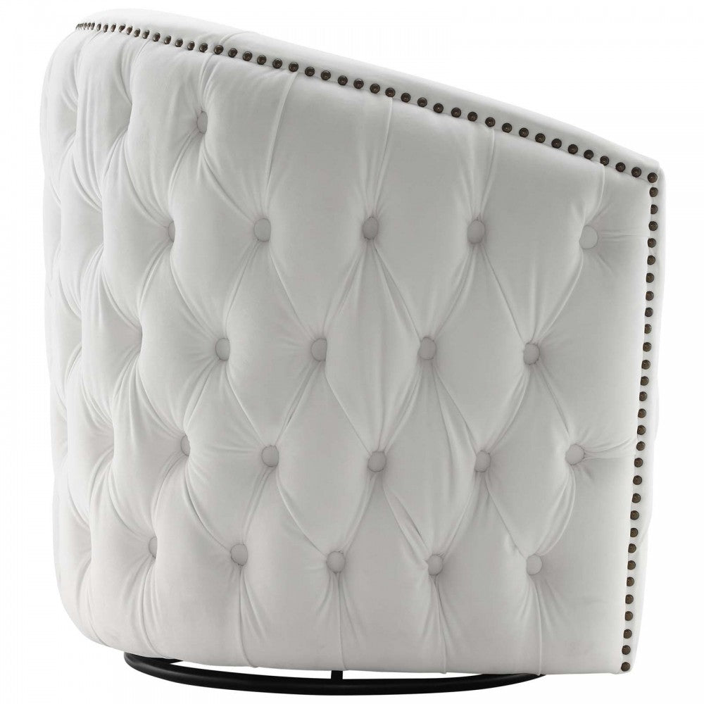 Rogue Armchair Performance Velvet Set of 2, White