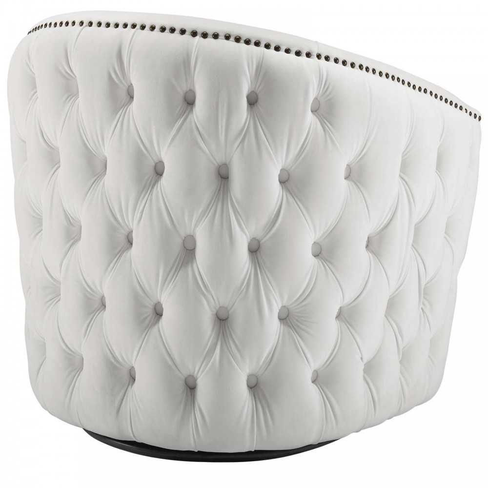 Rogue Armchair Performance Velvet Set of 2, White