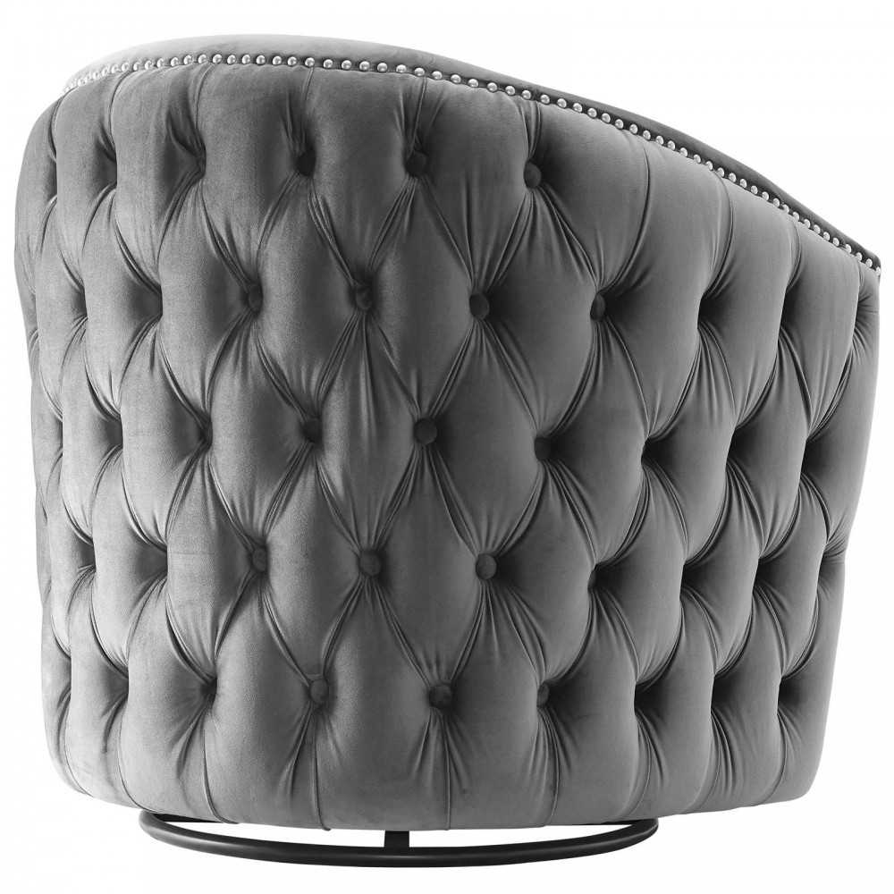 Rogue Armchair Performance Velvet Set of 2, Gray