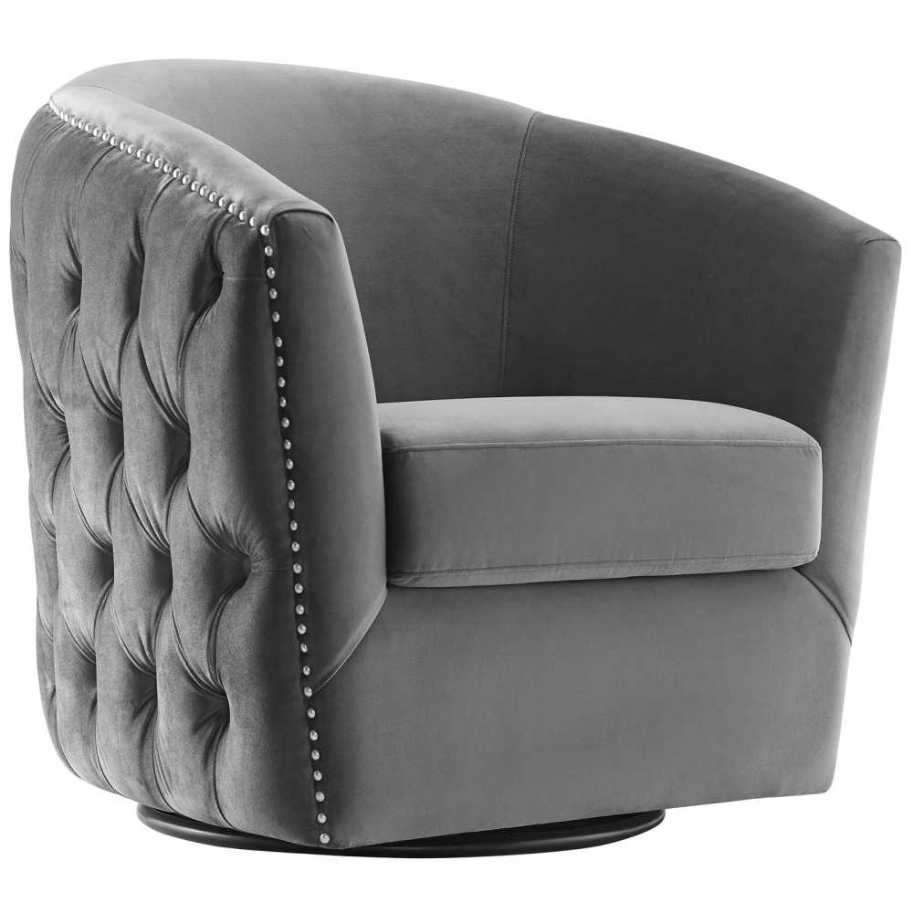 Rogue Armchair Performance Velvet Set of 2, Gray