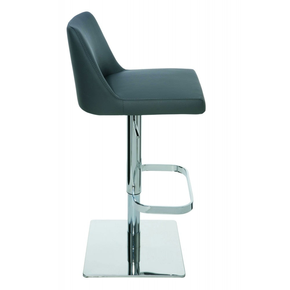 Rome Gray Naugahyde Adjustable Stool