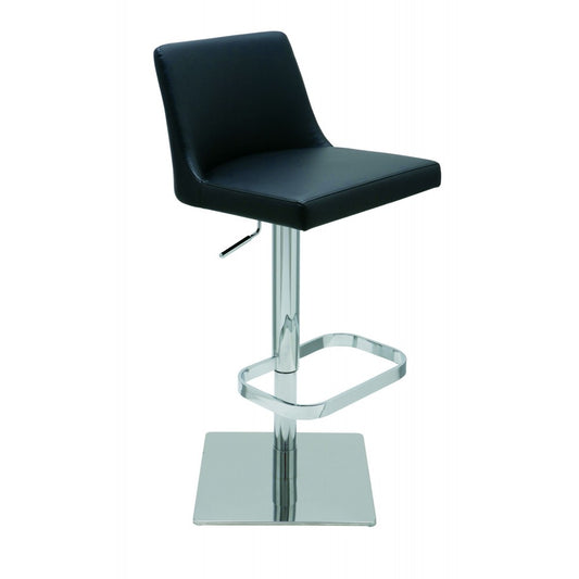 Rome Black Naugahyde Adjustable Stool