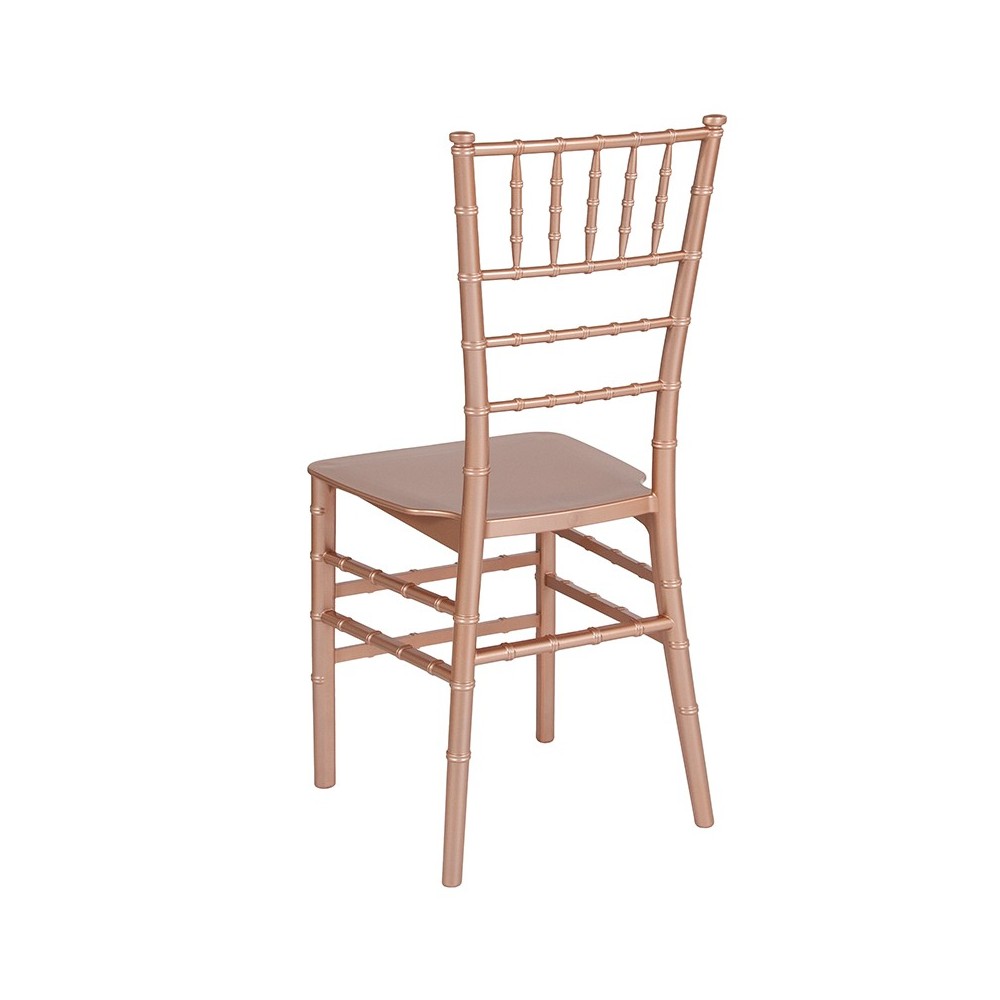 Rose Gold Resin Stacking Chiavari Chair