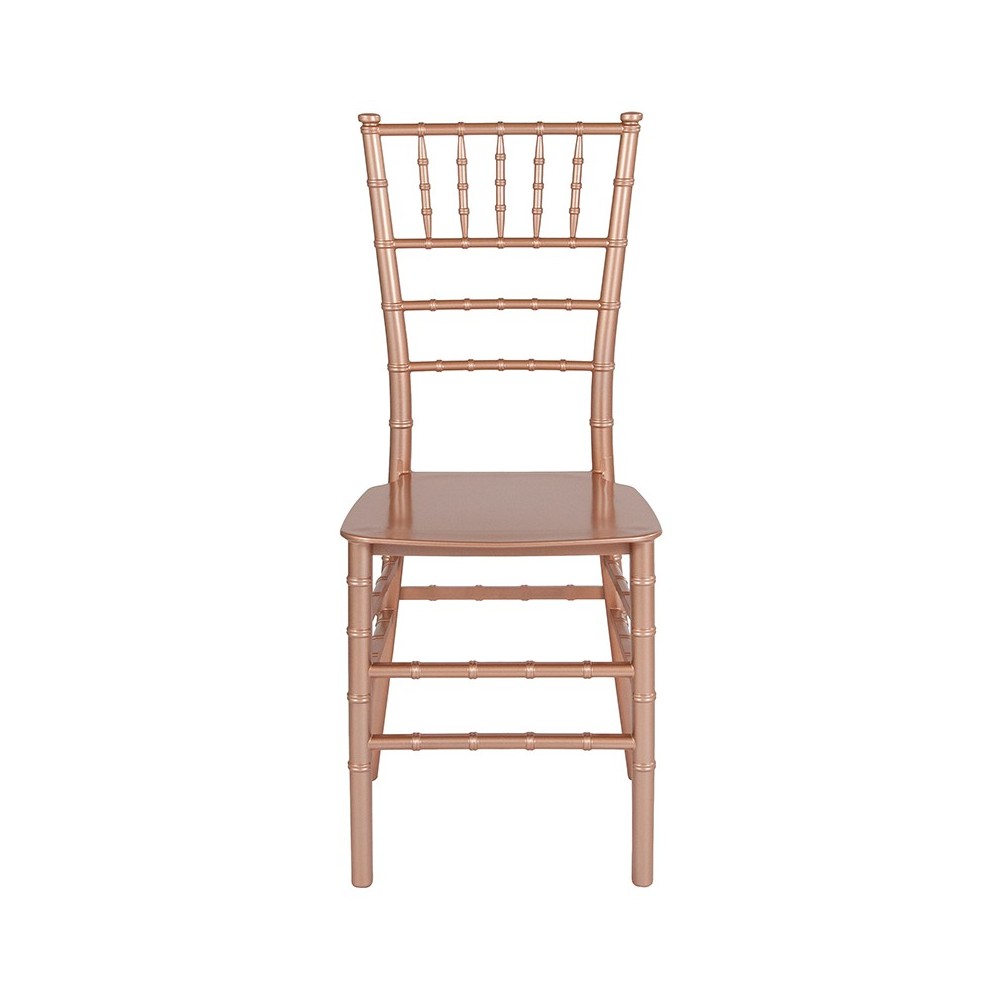 Rose Gold Resin Stacking Chiavari Chair