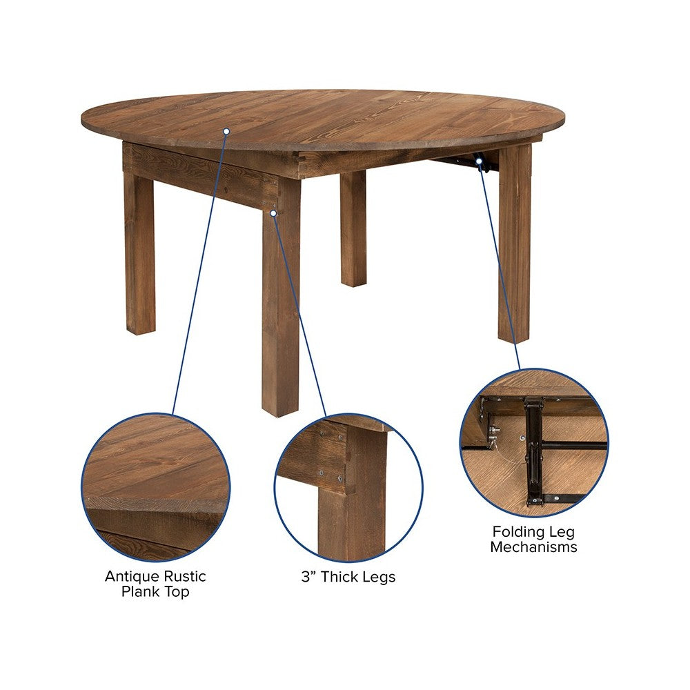 Round Dining Table | Farm Inspired, Rustic & Antique Pine Dining Room Table