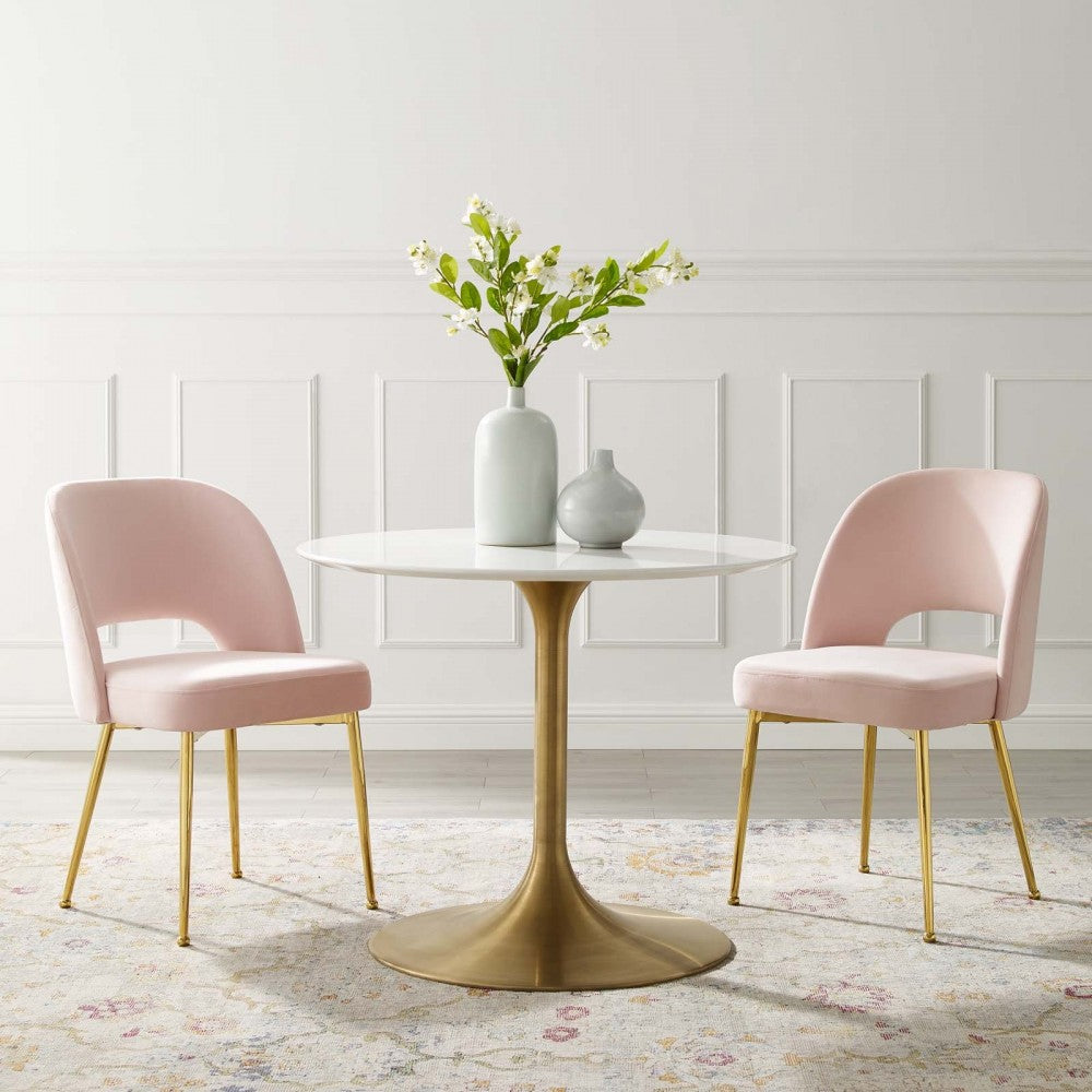 Rouse Dining Room Side Chair Set of 2, Pink