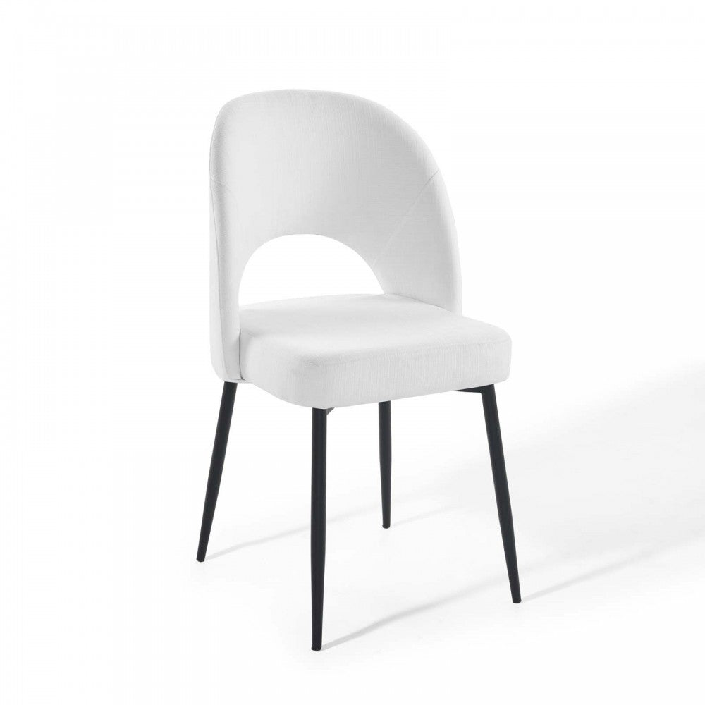 Rouse Dining Side Chair Upholstered Fabric Set of 2, Black White