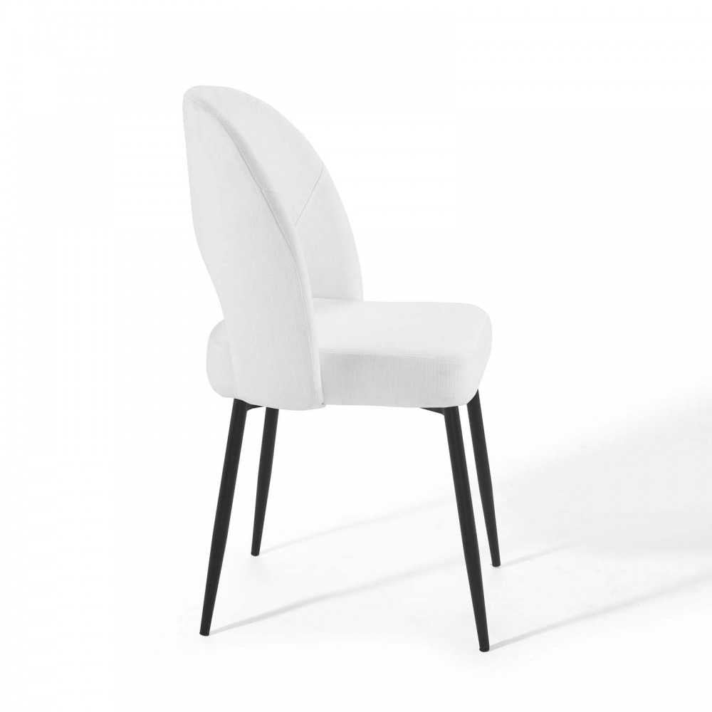 Rouse Dining Side Chair Upholstered Fabric Set of 2, Black White