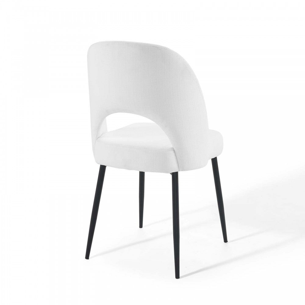 Rouse Dining Side Chair Upholstered Fabric Set of 2, Black White