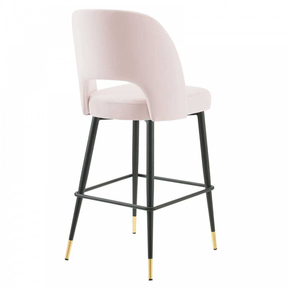 Rouse Performance Velvet Bar Stool, Pink, EEI-4644-PNK