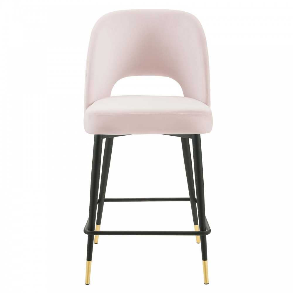 Rouse Performance Velvet Counter Stool, Pink, EEI-4643-PNK